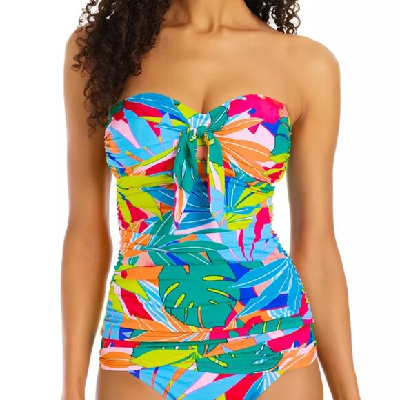 NWT Bleu Rod Beatty Women Life of the Party Tie-Front Tankini Top 6-8 $99 LLL313 - Picture 1 of 2